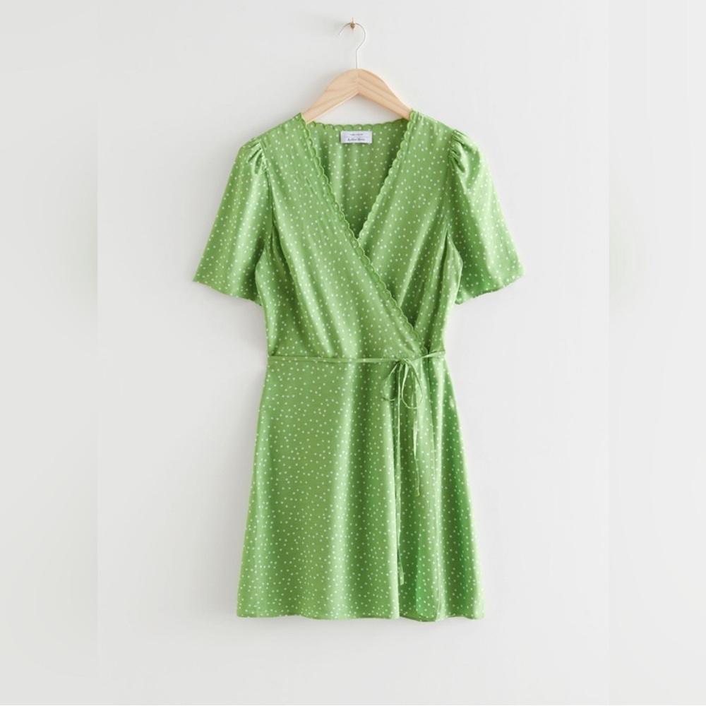 & Other Stories Floral Wrap Dress